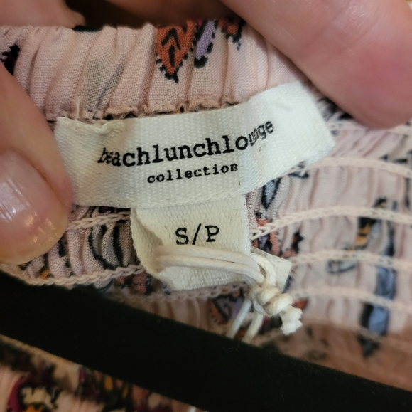 Beachlunchlounge Ellora Nordstrom pff shoulder Boho blouse.  Oversized Small - Picture 6 of 14